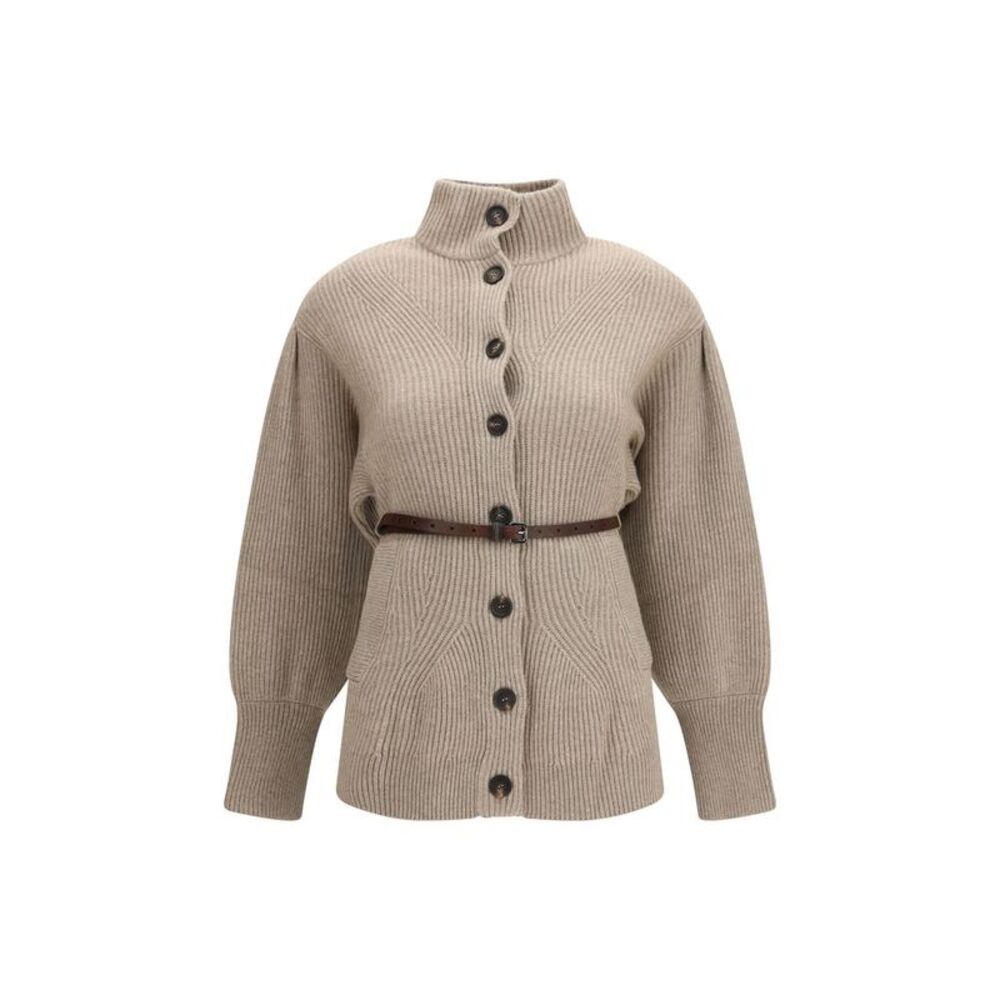 Brunello Cucinelli Beige Wool Oves Aries Women's Cardigan